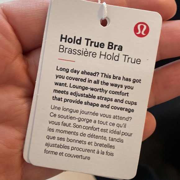 34DD Lululemon Hold True Bra Black - Picture 5 of 10